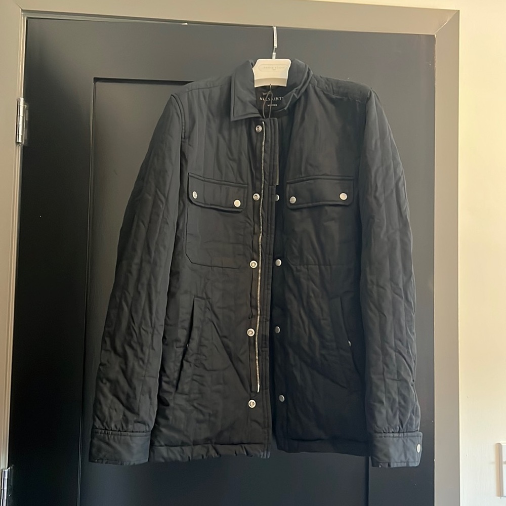 AllSaints Archer Quilted Padded Cotton-Blend Jacket- Medium (Men’s)